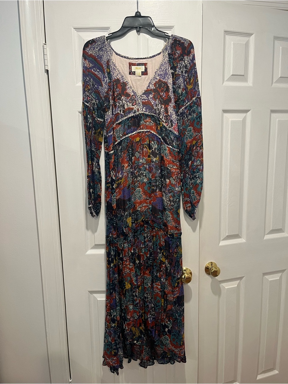 Maeve Multicolor Hi-low Floral Maxi Dress size 8 - Picture 5 of 15